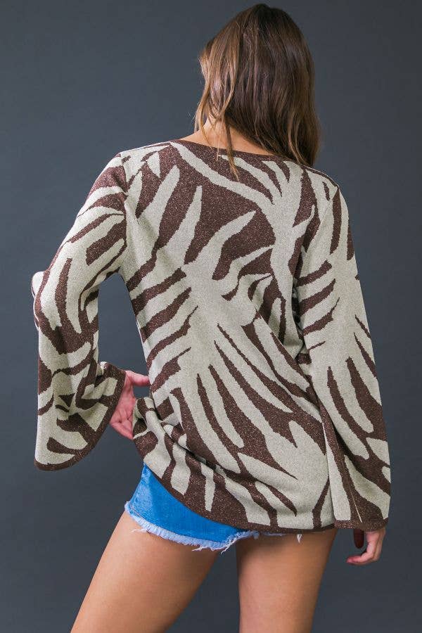 A metallic yarn sweater knit top - ISW5198