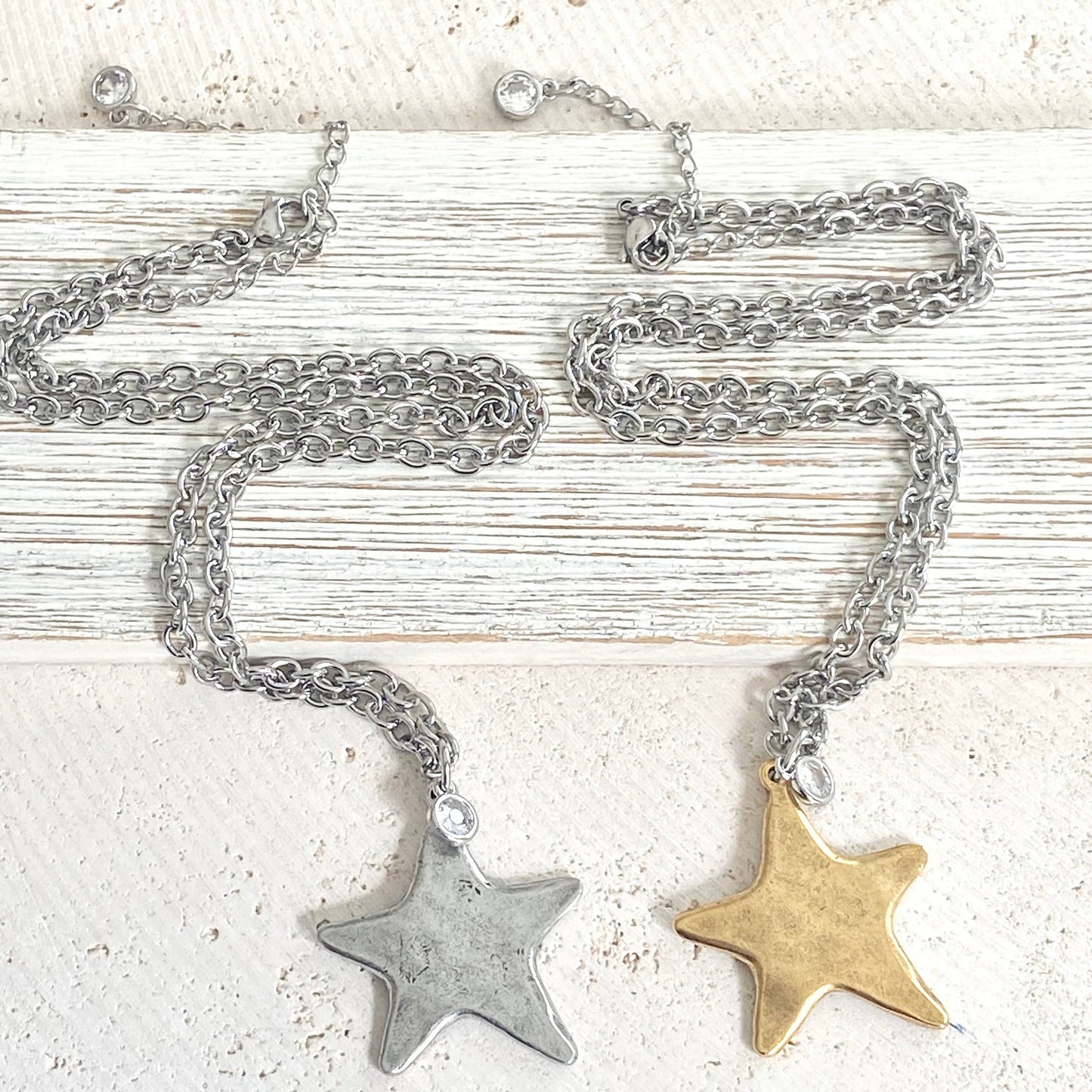 Star necklace celestial jewelry non tarnishing 