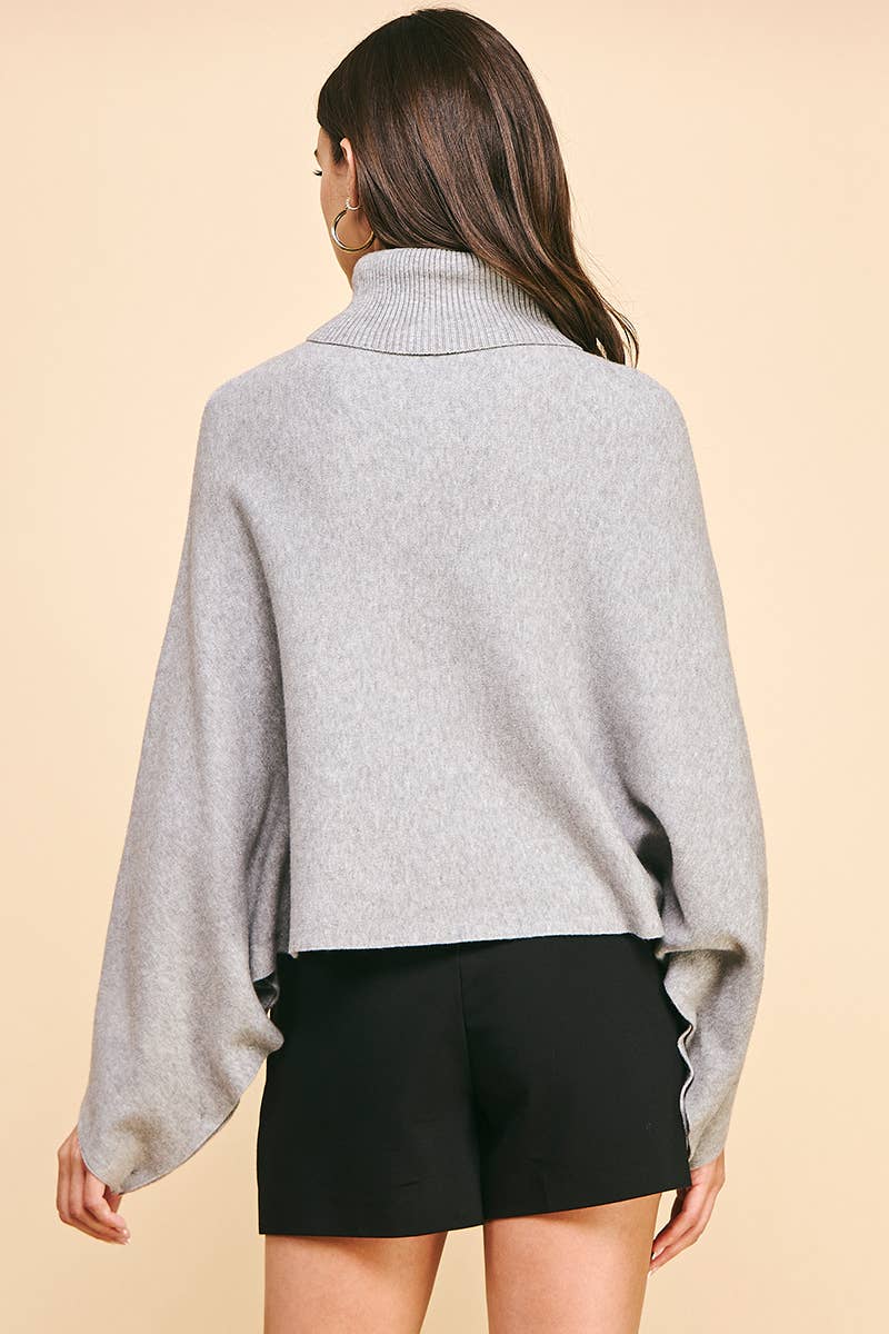 TURTLE NECK RAGLAN SLEEVE SWEATER - 5925W