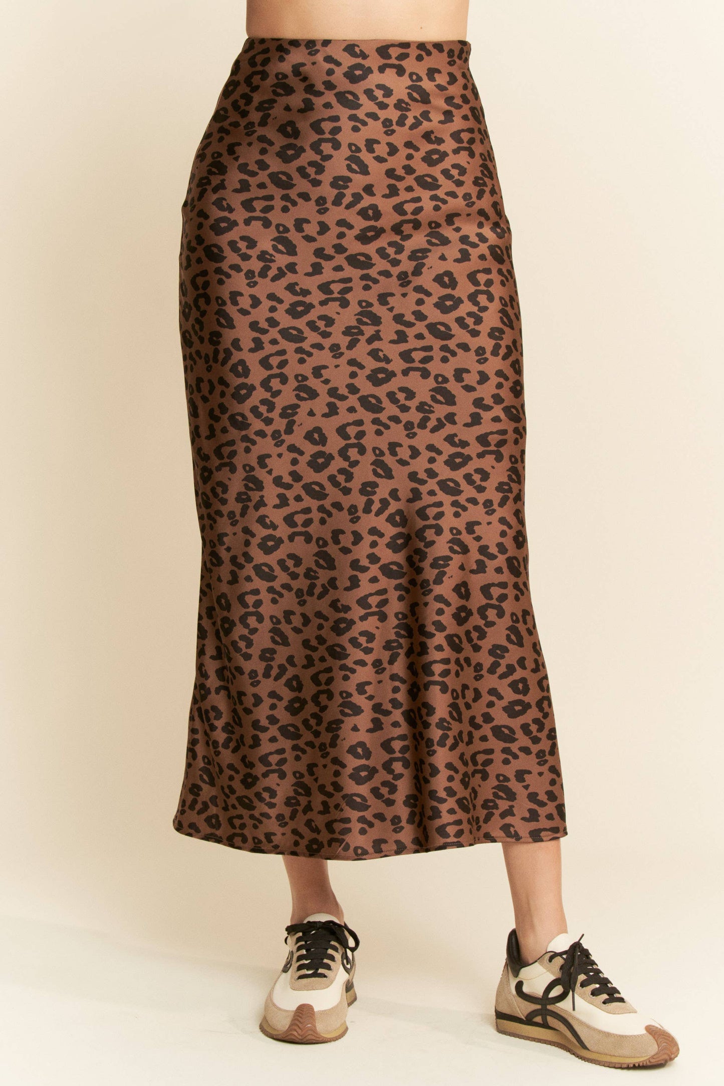 LEOPARD ANIMAL PRINT LONG LENGTH WAIST TIE  SKIRT