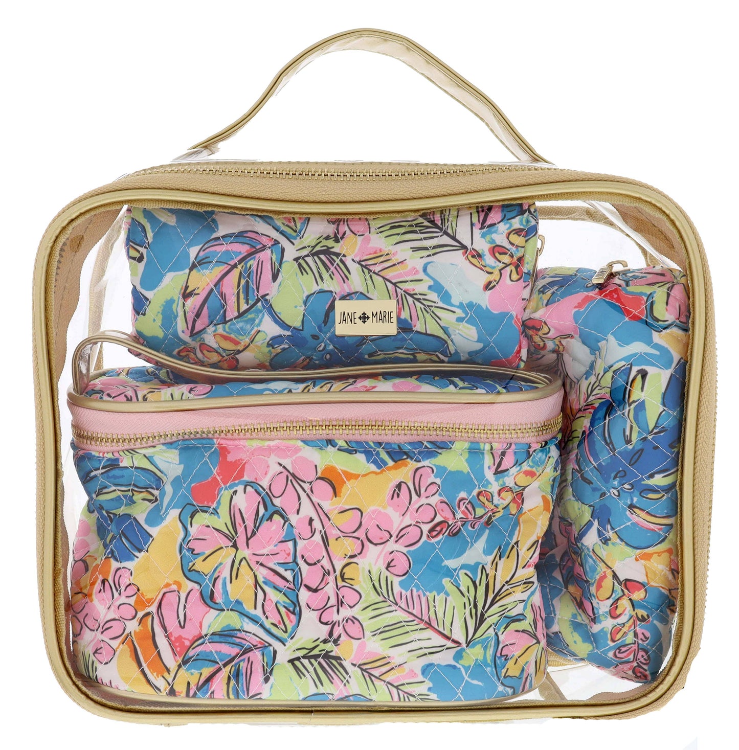 Tropical Dream Clear Toiletry with Three Inserts