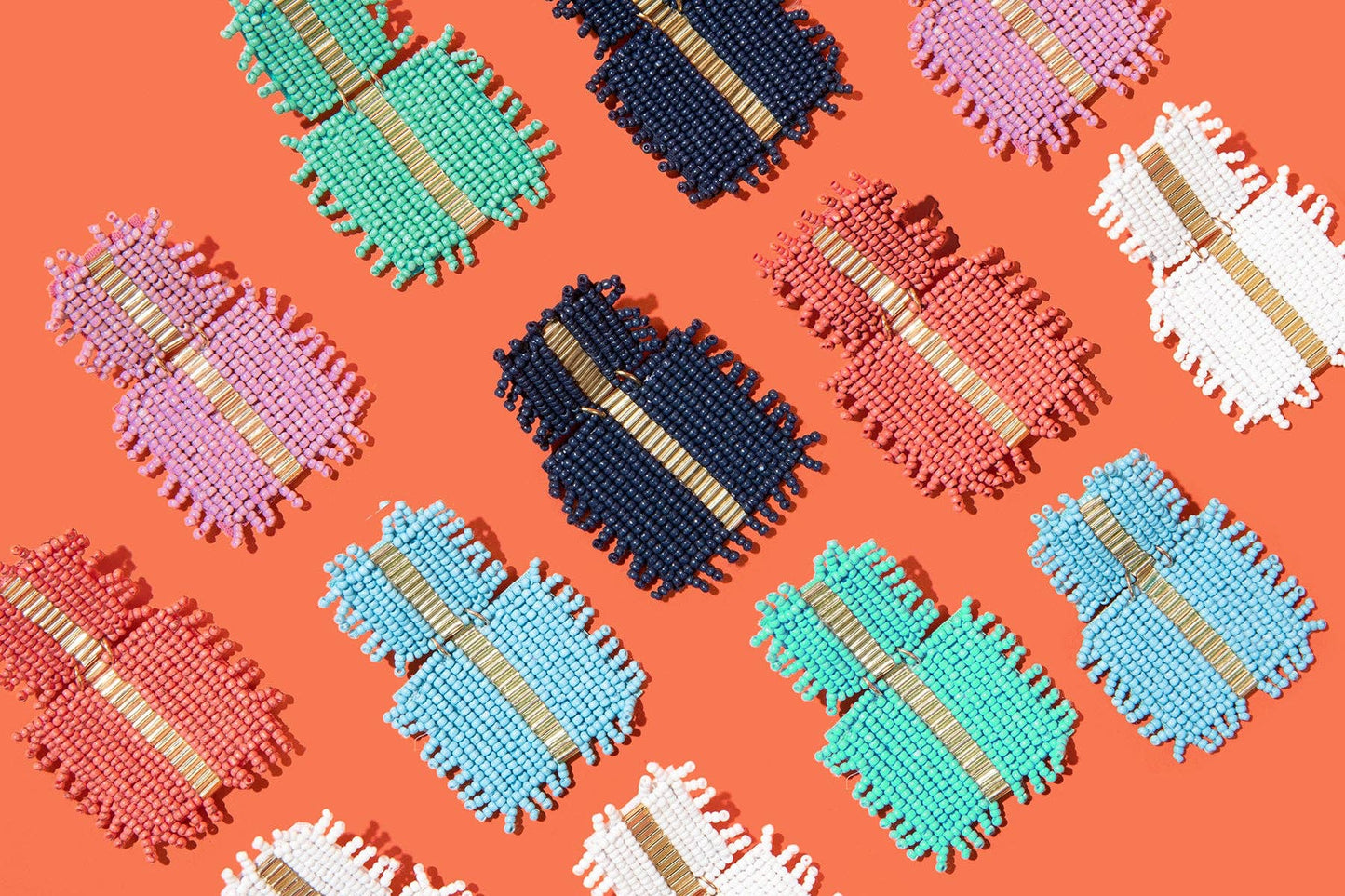 Pierce+Hide Custom Beaded Square Fringe Drops