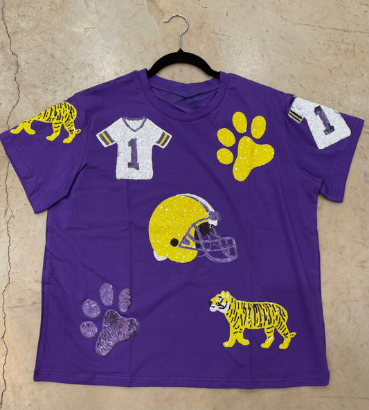 LSU Sequin Tee