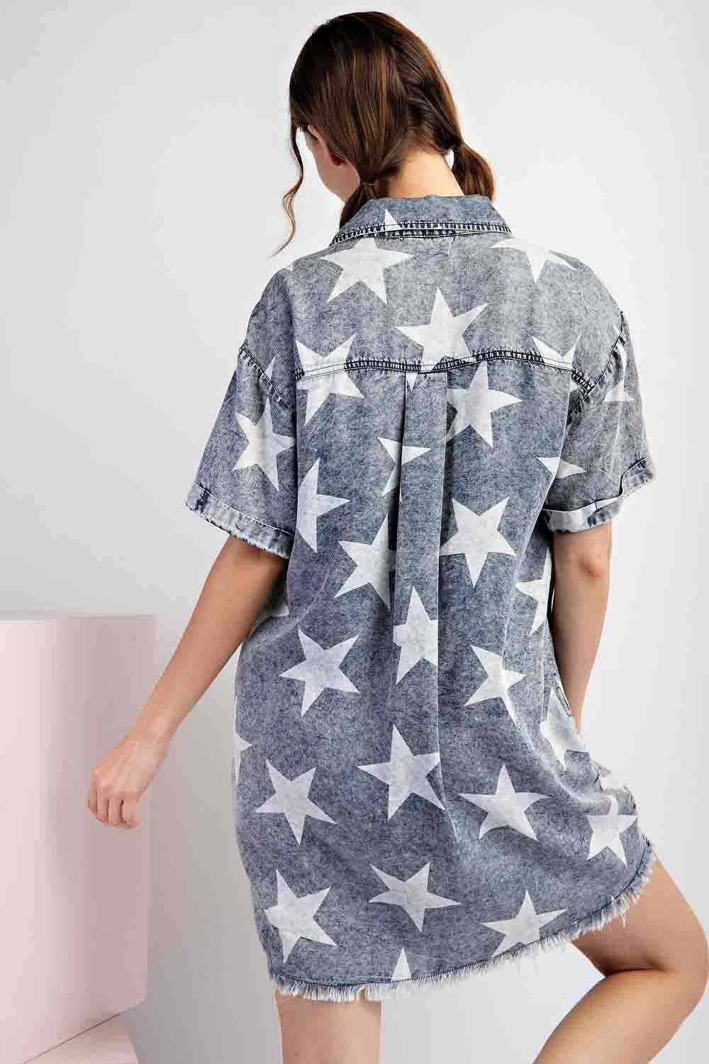 Mineral Washed Star Dress