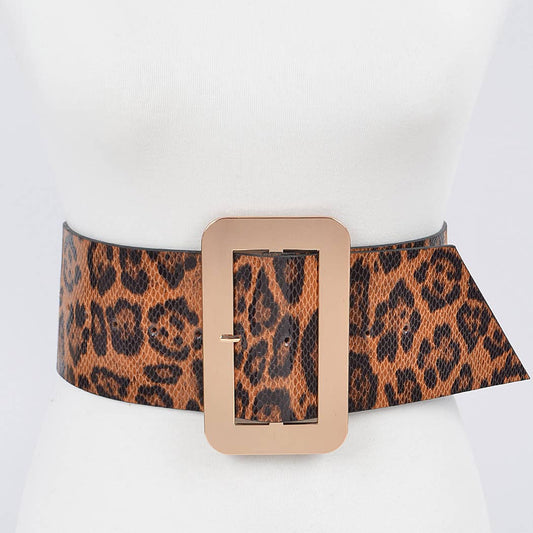 Leopard Big Buckle Belt