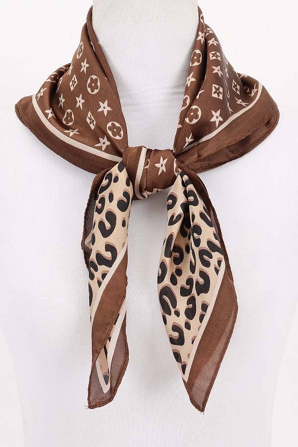 Start Leopard Multi Print Bandana Scarf