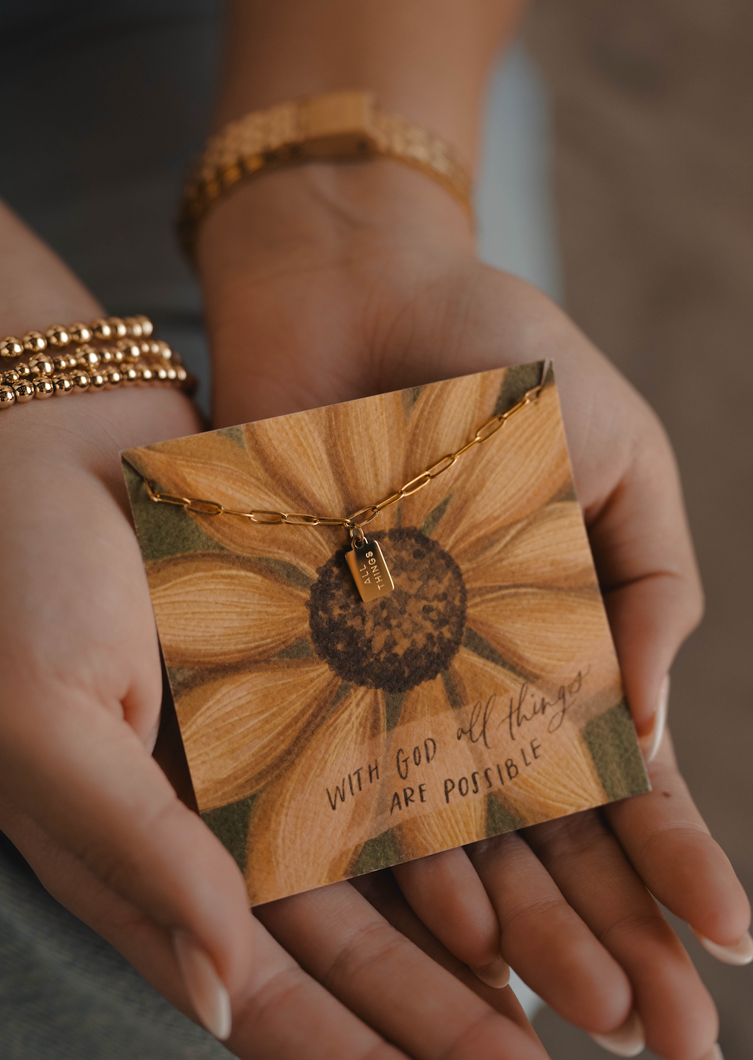 All Things  Mini Tag Necklace | Christian Jewelry