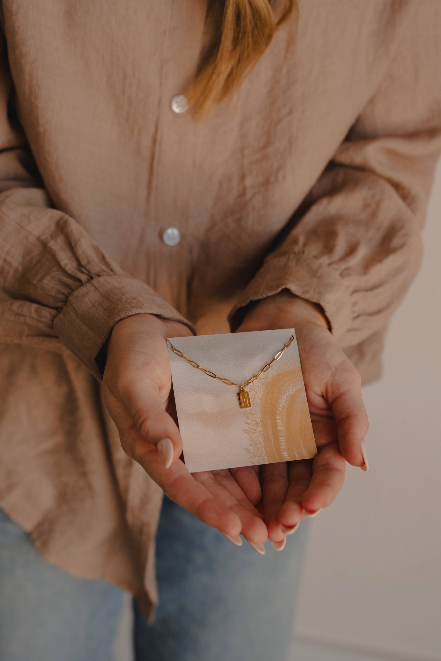 Believe In Miracles Mini Tag Necklace | Christian Jewelry