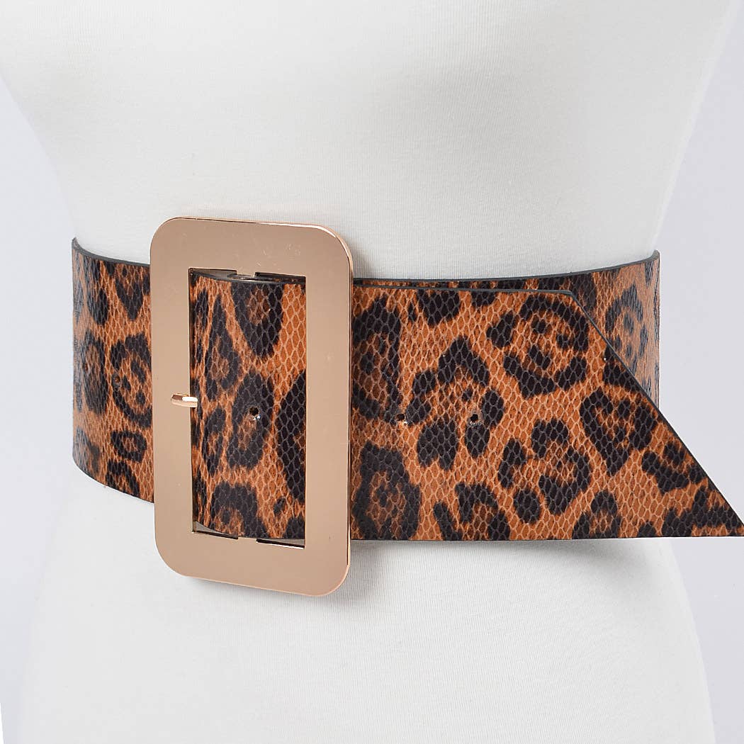 Leopard Big Buckle Belt