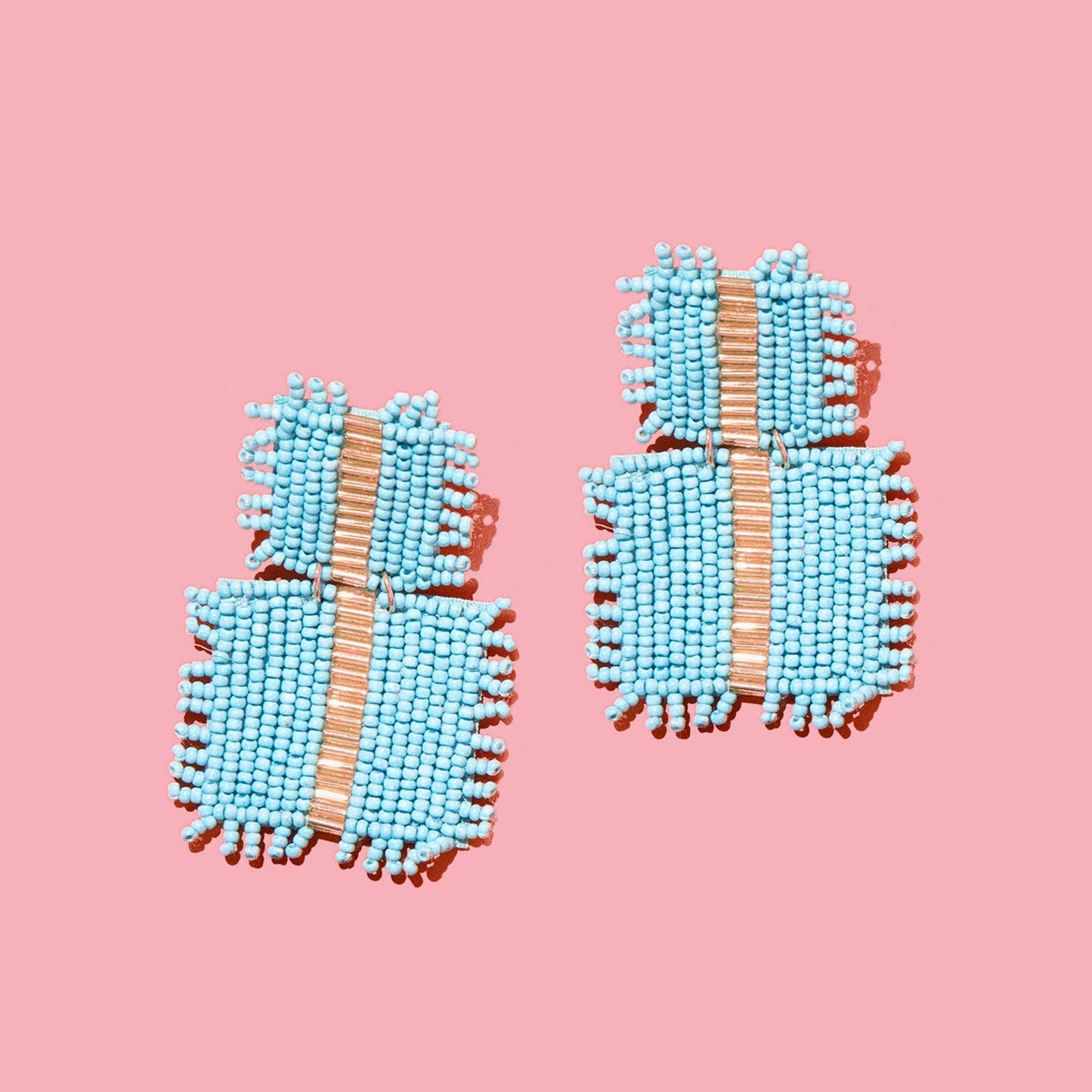 Pierce+Hide Custom Beaded Square Fringe Drops