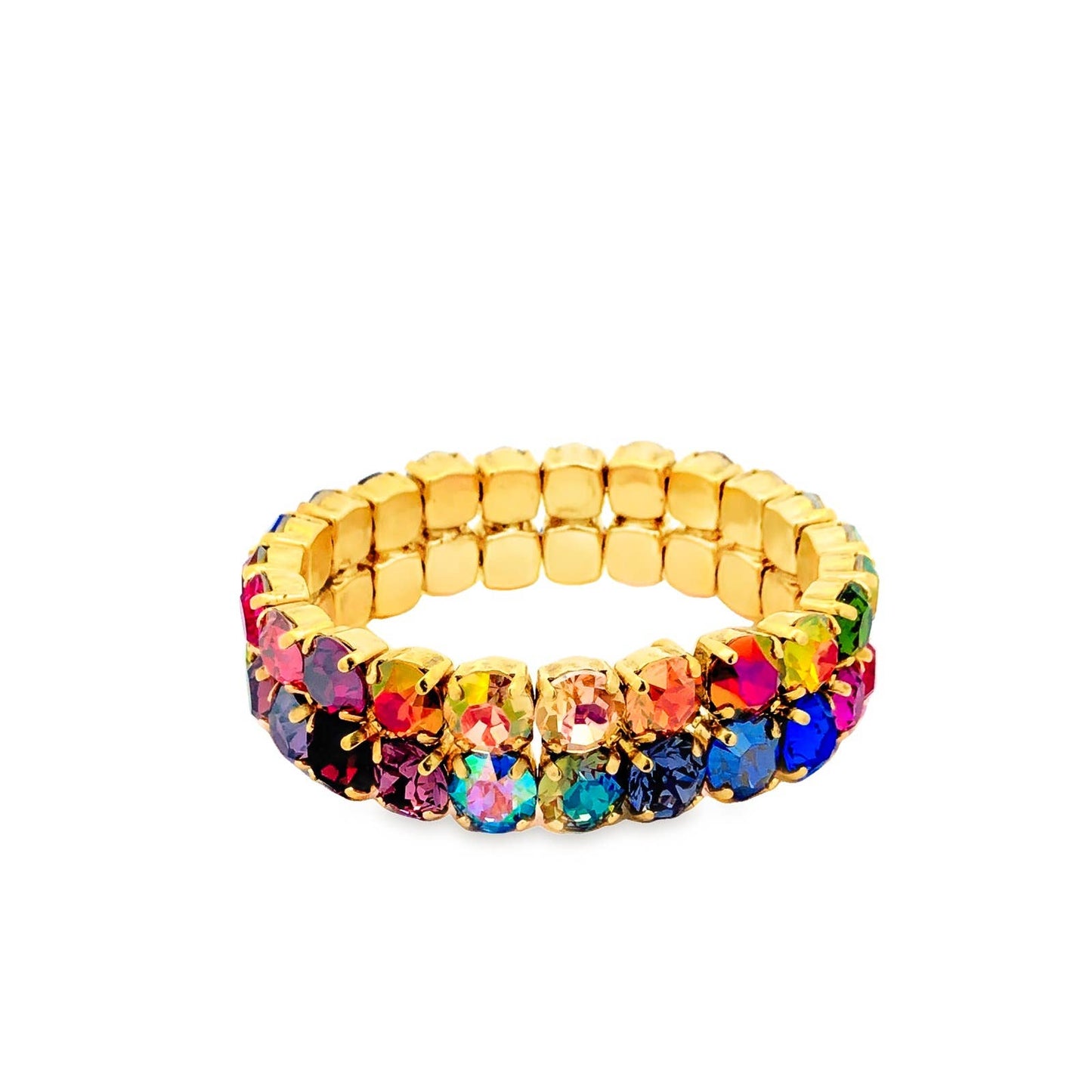 Olivia 2 Strand Stretch Bracelet in Bohemian Wonderland