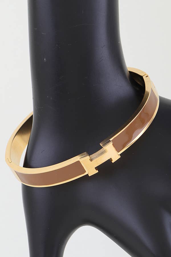 Bright H Cuff Bracelet BDBA327