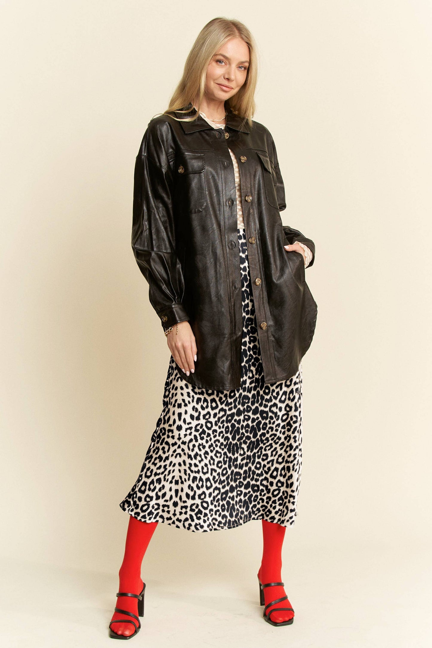 LEOPARD ANIMAL PRINT LONG LENGTH WAIST TIE  SKIRT
