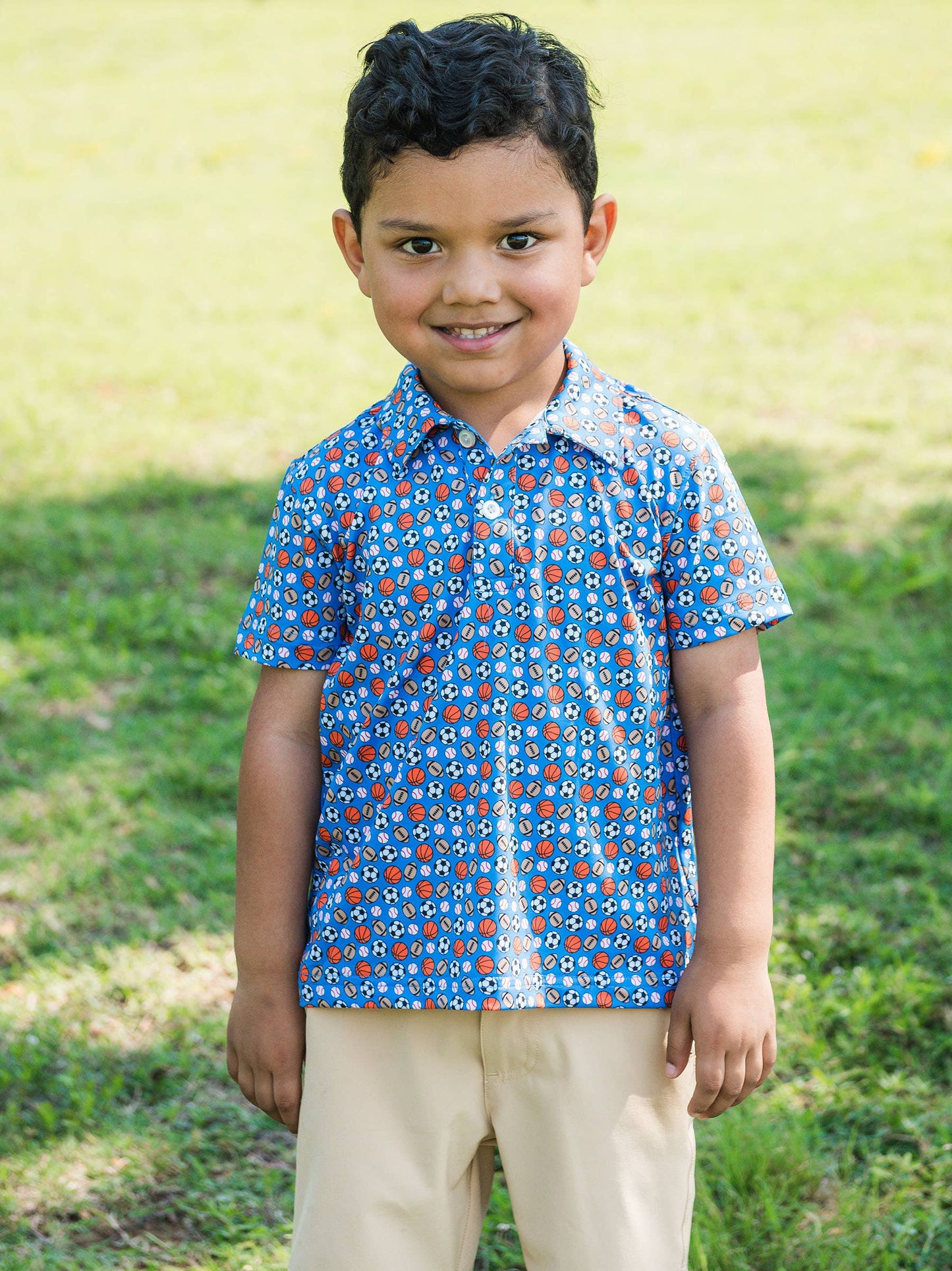 Boys All-Star Action Knit Short Sleeve Performance Polo