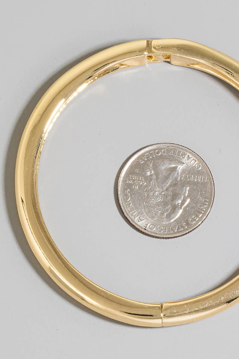 Stainless Steel Thin Hinge Bangle Bracelet