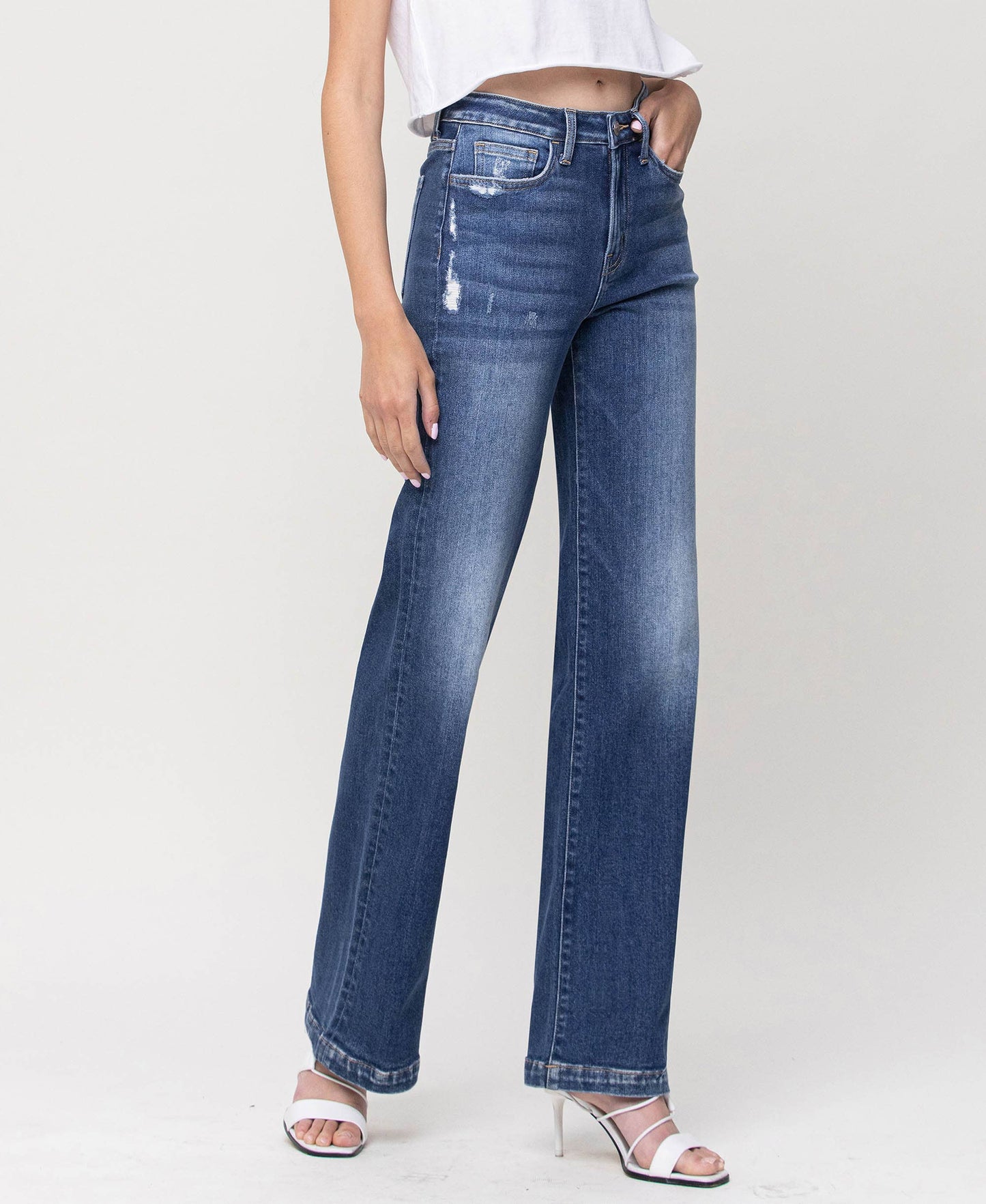 HIGH RISE WIDE LEG JEANS Y3840