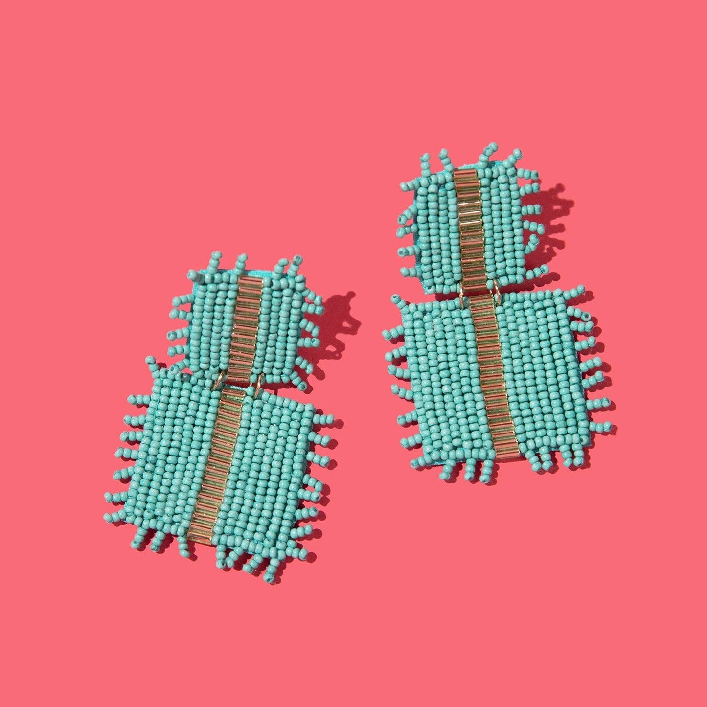 Pierce+Hide Custom Beaded Square Fringe Drops
