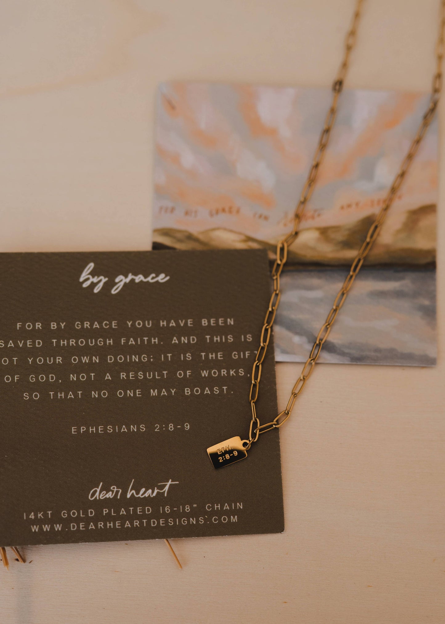 By Grace Mini Tag Necklace | Christian Jewelry