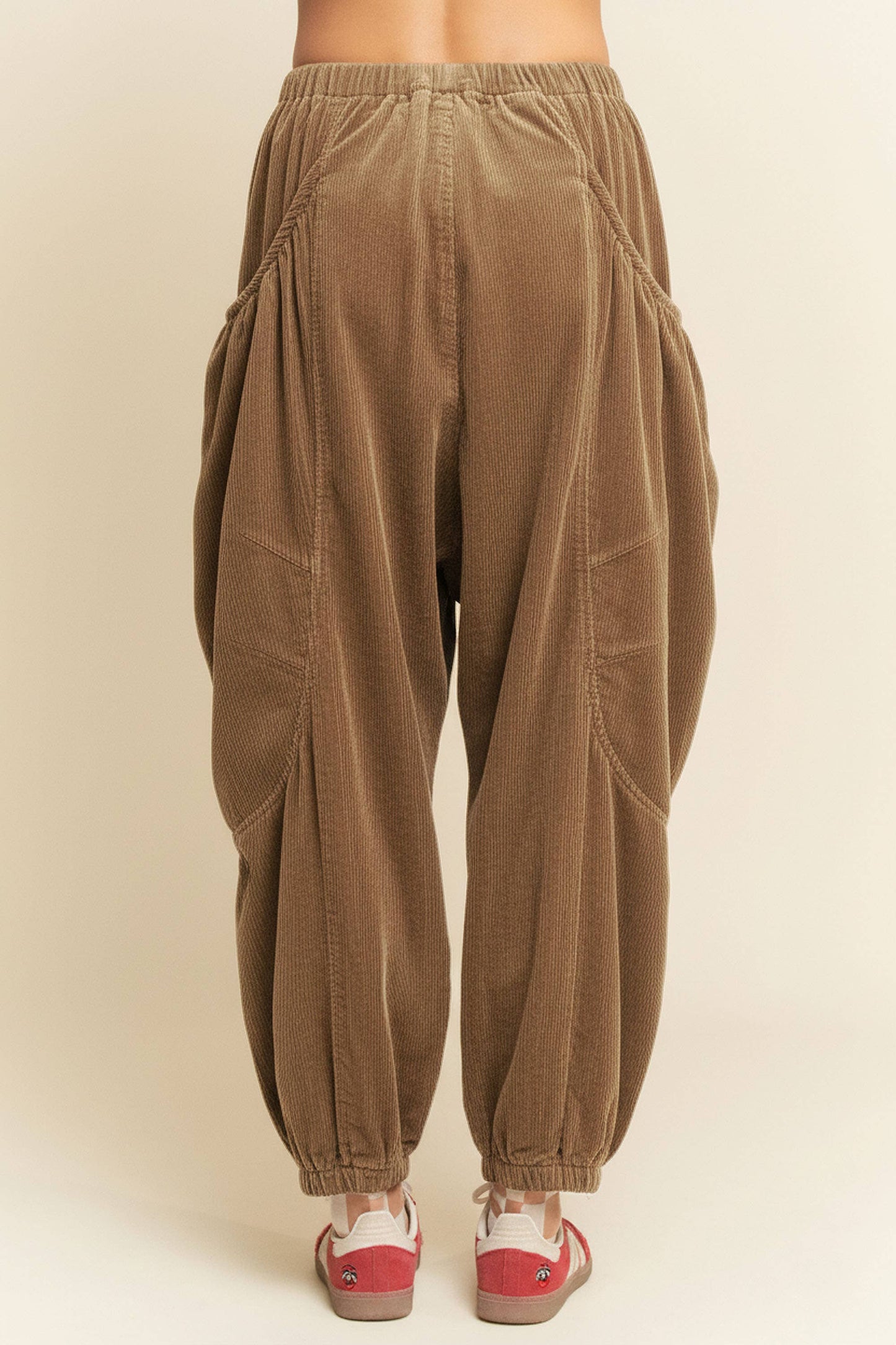 RELAXED CORDUROY BARREL POCKET PANTS