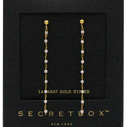 GOLD DIPPED PEARL DROP EARRING