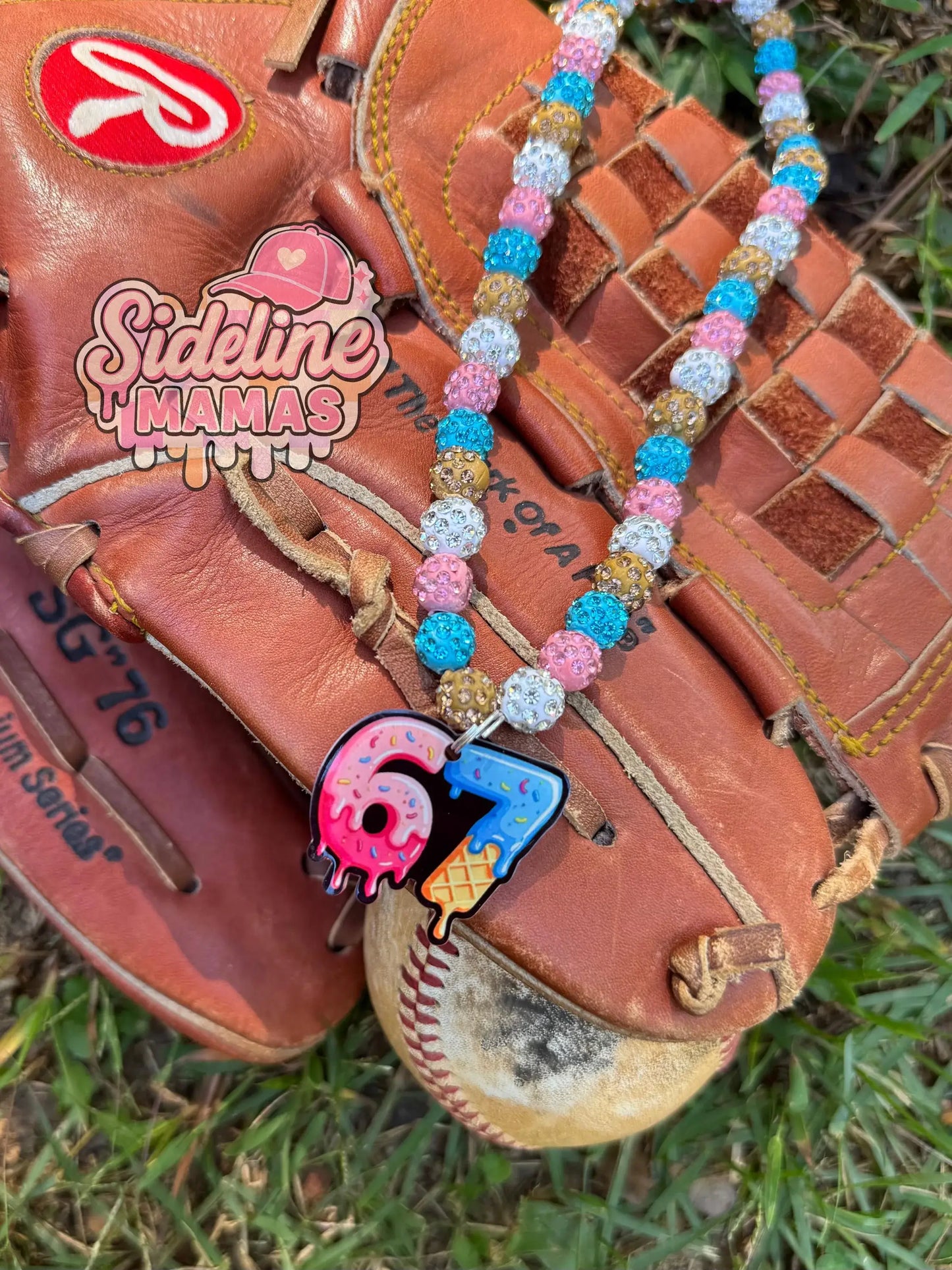 6 7 Drippy Necklace Charm Trendy Baseball Necklace Pendant