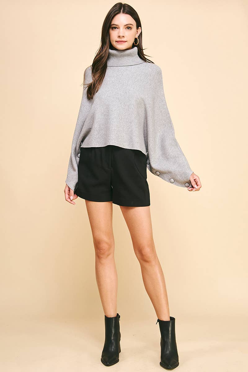 TURTLE NECK RAGLAN SLEEVE SWEATER - 5925W