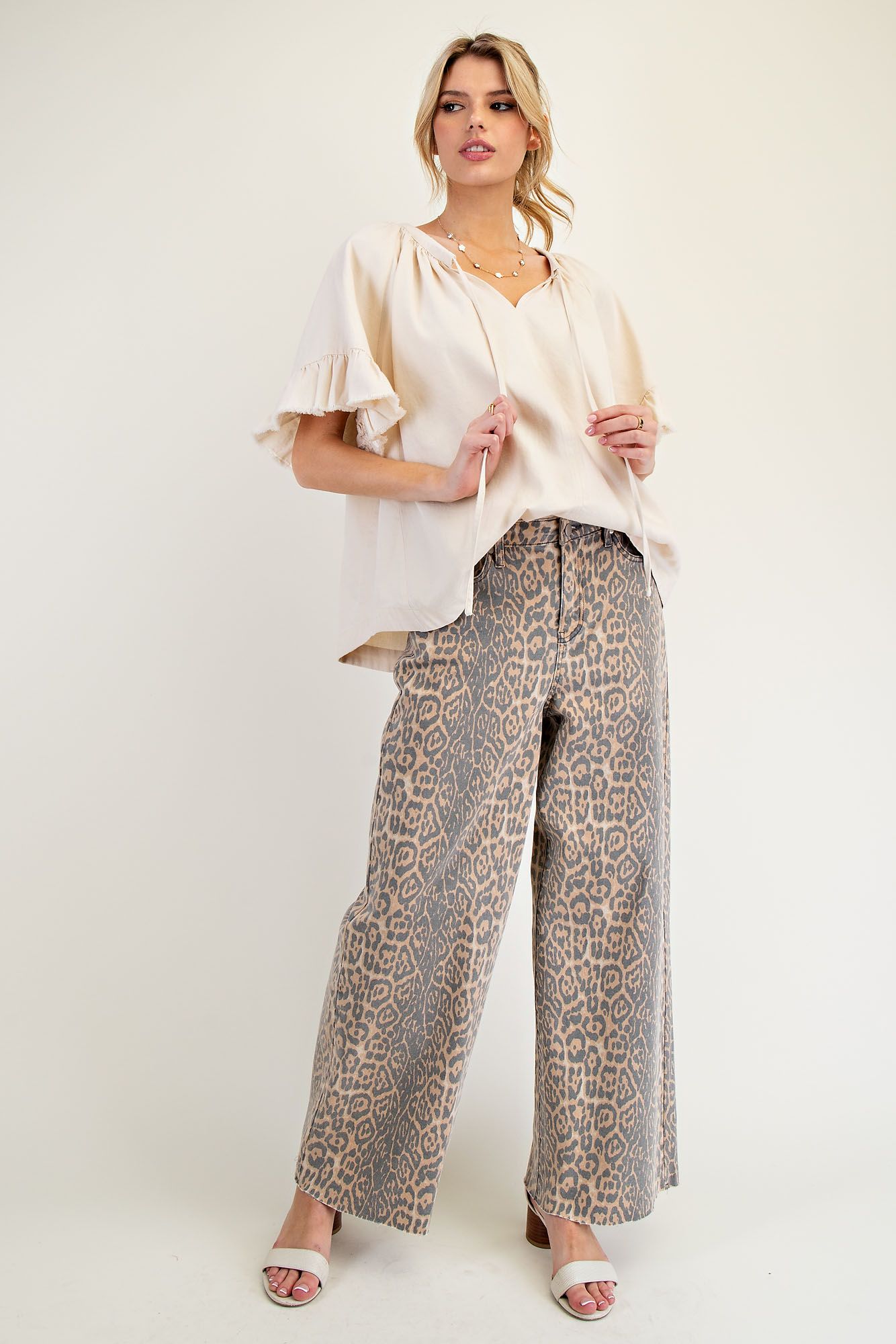 Liz Leopard Pants