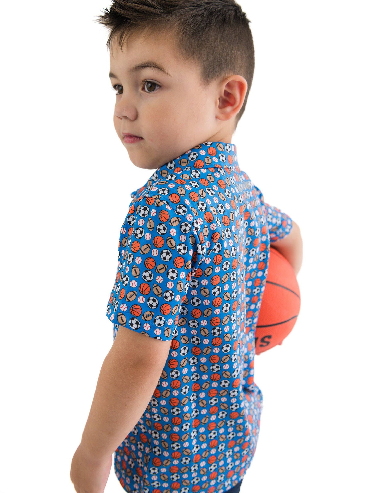 Boys All-Star Action Knit Short Sleeve Performance Polo