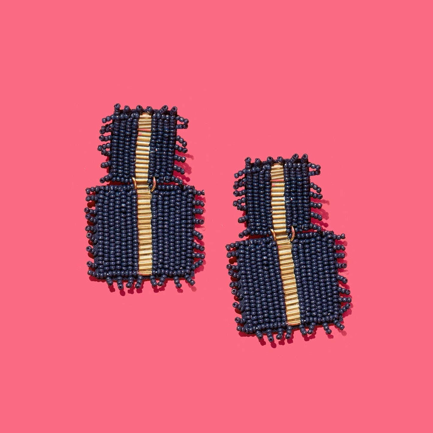 Pierce+Hide Custom Beaded Square Fringe Drops